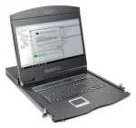 Digitus KVM konzole 19" LCD touchpad / Konzole / 8-port KVM switch / 1U rack / US klávesnice (DS-72211-2US)