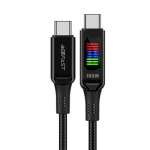 Acefast C7-03 USB-C (M) - USB-C (M) 1,2 m černá / Kabel / 100W / displej