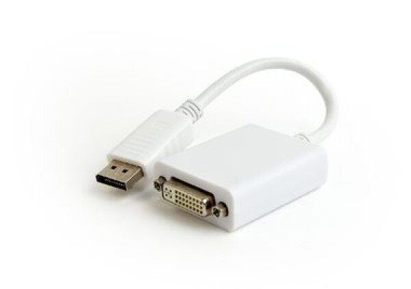 Gembird adaptér DisplayPort v1.2 samec na DVI (24+5) samice bílá (A-DPM-DVIF-03-W)