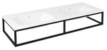 SAPHO - SKA konzole pod umyvadlo/desku 140x22x51cm, černá mat SKA840