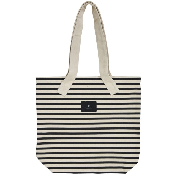 House Doctor Plátěná nákupní taška Black/Off-white, černá barva, textil