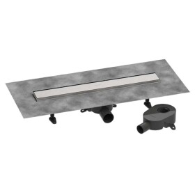 HANSGROHE - RainDrain Go Sprchový žlab 60 cm s oboustranným roštem, pro vložení dlažby, kartáčovaná nerezová ocel 56271800