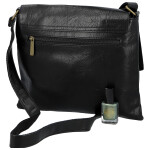 Trendy dámská koženková crossbody kabelka Ada, černá