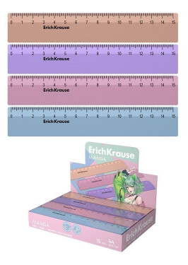 Plastové pravítko ErichKrause Manga - 15 cm, mix motivů