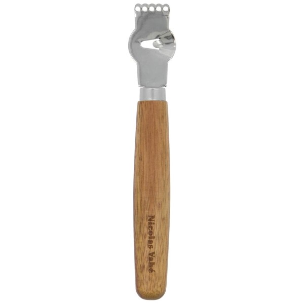 Nicolas Vahé Škrabka na citrusovou kůru Zester Acacia Wood, přírodní barva, dřevo, kov
