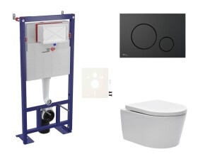 Cenově zvýhodněný závěsný WC set SAT do lehkých stěn / předstěnová montáž + WC SAT Brevis SIKOSSBR68 SIKOSSBR68