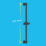 GROHE - Vitalio Universal Sprchová tyč 60 cm, matná černá 277242431