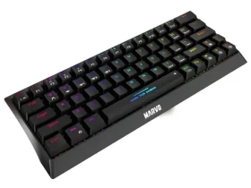 Marvo HECATE 61WR černá / Klávesnice / mechanická / Tri-mode / RGB podsvícení / červené spínače (9133344)