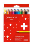 Caran d'Ache Swisscolor permanentní pastelky sada 18 barev kartonová
