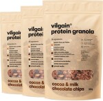Vilgain Protein Granola – 3× Kakao a mléčná čokoláda 350 g