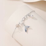 Stříbrný náramek Mystic Ocean - stříbro 925/1000, mořská panna, Stříbrná 16 cm + 3 cm (prodloužení)