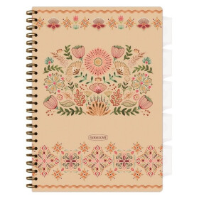 Spirálový sešit A4 s pořadačem Floral Scape