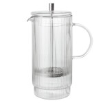 Ferm Living French Press Ripple Thermal 1 l, čirá barva, sklo