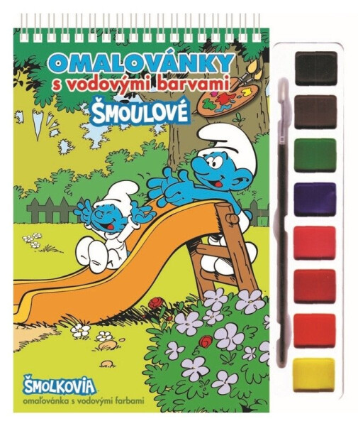 Šmoulové 2 - Omalovánky s vodovými barvami a štětcem