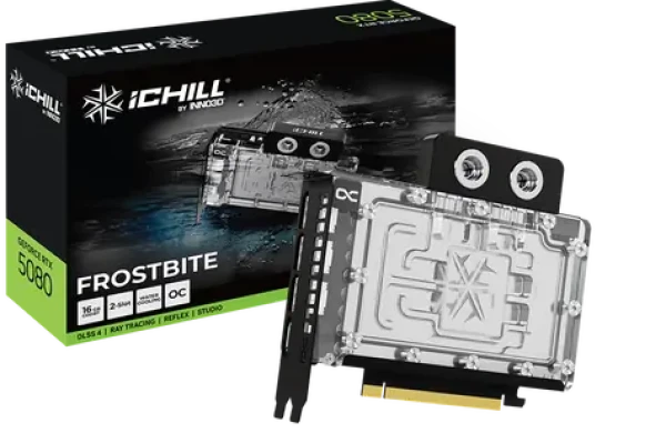 INNO3D RTX 5080 iChill Frostbite 16GB / 2670MHz / 16GB GDDR7 / 256-bit / 1x HDMI + 3x DP / 850W (16) (C50803-16D7X-1760FB)