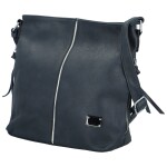 Módní dámská koženková crossbody kabelka Salah, tmavě modrá
