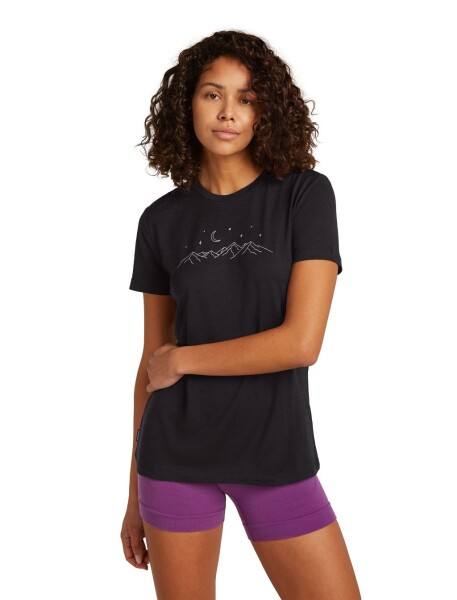 ICEBREAKER W 150 Tech Lite SS Tee Sparkling Sta, Black velikost: M