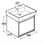 IDEAL STANDARD - Connect Air Skříňka pod umyvadlo Cube 55 cm, 48x41x40 cm, dekor světlé dřevo/světlá hnědá mat E0844UK