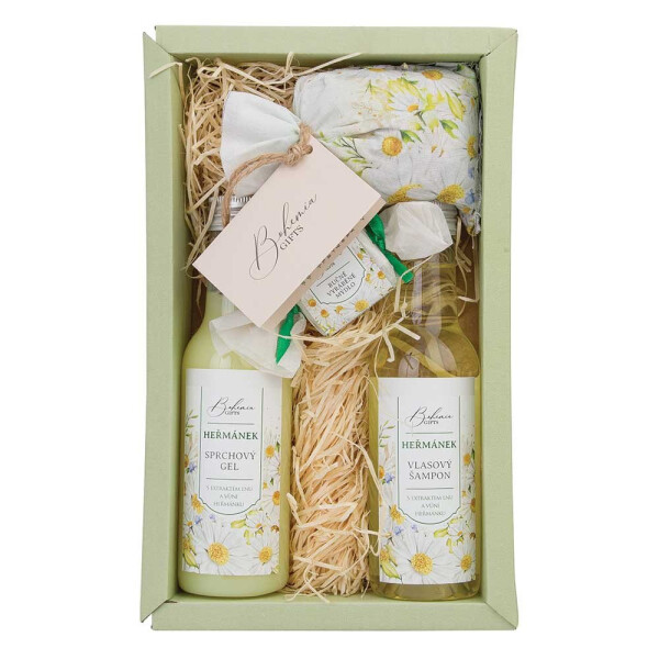 Kosmetická sada Heřmánek (sprchový gel, šampon, sůl, mýdlo)