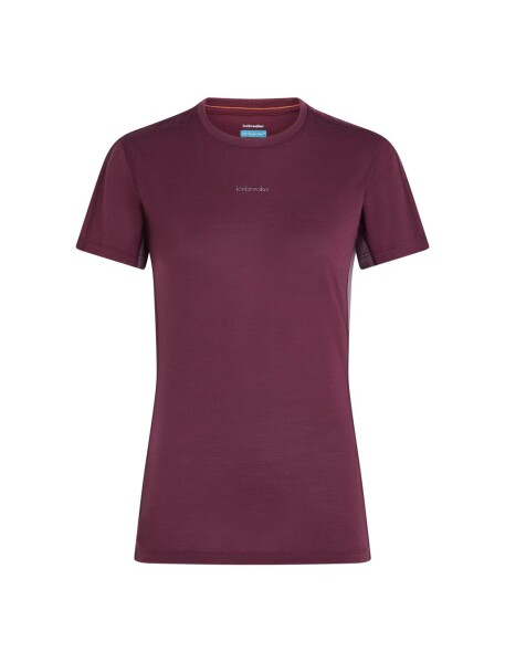 ICEBREAKER Wmns Merino 125 CL Sphe SS Tee Col Block, Dark Berry/Grey Plum/Cb (vzorek) velikost: S