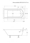 HOPA - Obdélníková vana SHEA SLIM - Nožičky k vaně - S nožičkami, Rozměr vany - 150 × 70 cm VANSHEA150SLIM+OLVPINOZ