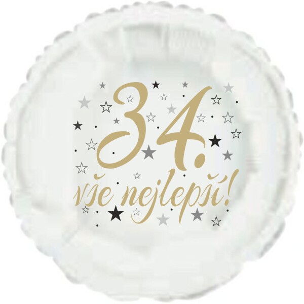 34. narozeniny balónek kruh Balonky.cz 34. narozeniny balónek kruh Balonky.cz