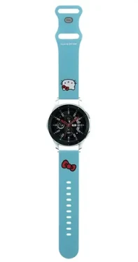 Hello Kitty Silikonový řemínek Kitty Head 22mm modrý / Řemínek / Univerzální / Silikon (HKUWLSCHBLB)