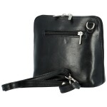 Luxusní dámská kožená crossbody kabelka Defra, černá