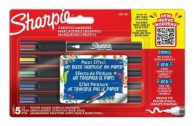Sharpie Kreativní Marker mix barev / Popisovač / štětcový hrot / akrylová náplň / 5 ks (2201182)