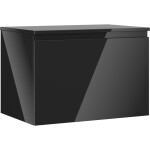 MEXEN/S - Orio koupelnová skříňka pod umyvadlo 70 cm s deskou, 1 šuplík, černá lesk 91A10-07047-1-BFC70