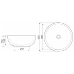 KERRA - Umývadlo na desku KR-140 5907548118271