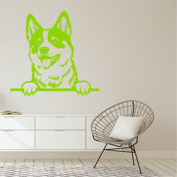 Samolepka Akita Inu Barva: zelená, Velikost: 100 x 97 cm