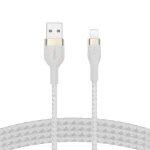 Belkin Flex CAA010bt3MWH bílá / Kabel USB-A na Lightning / 3 m / MFi certifikace (CAA010BT3MWH)