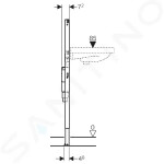 GEBERIT - Duofix Montážní prvek pro umyvadlo, 112 cm, stojánková armatura s funkčním boxem pod omítku, se zápachovou uzávěrkou pod omítku 111.556.00.1