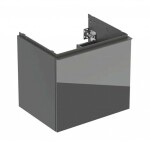 GEBERIT - Acanto Umyvadlová skříňka, 59x54x48 cm, 1 zásuvka, sklo/lávová 503.003.JK.2