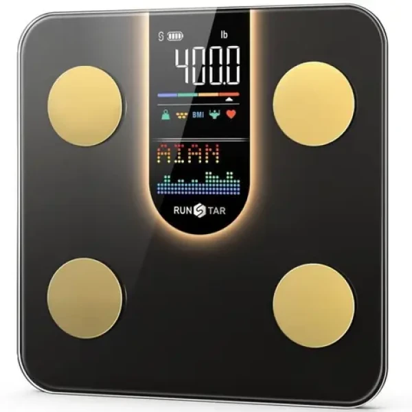 RunStar 4E SmartView Lite zlato-černá / Osobní váha / Bluetooth / 4 senzory / do 180 kg (FG2016LB-B)
