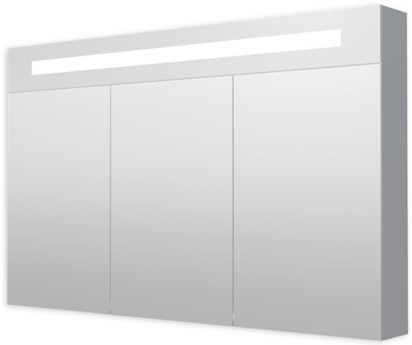Naturel - Zrcadlová skříň 120 cm s LED osvětlením, 3 dveře, zásvuka+vypínač, IP44 GALZS120LED GALZS120LED