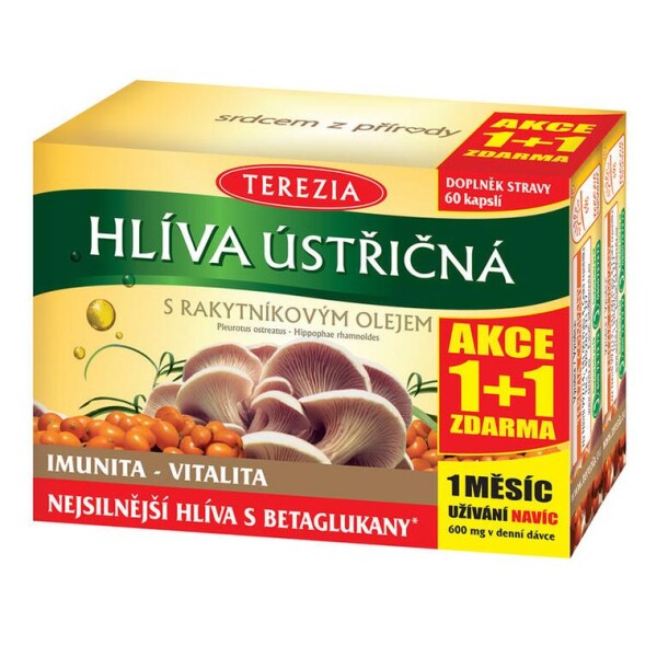Terezia Hlíva s rakytníkovým olejem AKCE 60 kapslí + 60 kapslí