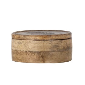 Bloomingville Dřevěná dóza Moya Mango 1 L, přírodní barva, dřevo