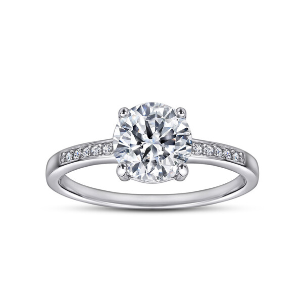 LUNICA Stříbrný zásnubní prsten PAPRSEK Velikost prstenu: 10 (EU: 62-64) 0544_10