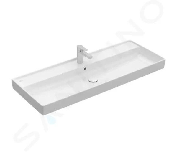 VILLEROY & BOCH - Collaro Umyvadlo nábytkové 1200x470 mm, s přepadem, otvor pro baterii, CeramicPlus, alpská bílá 4A33C5R1