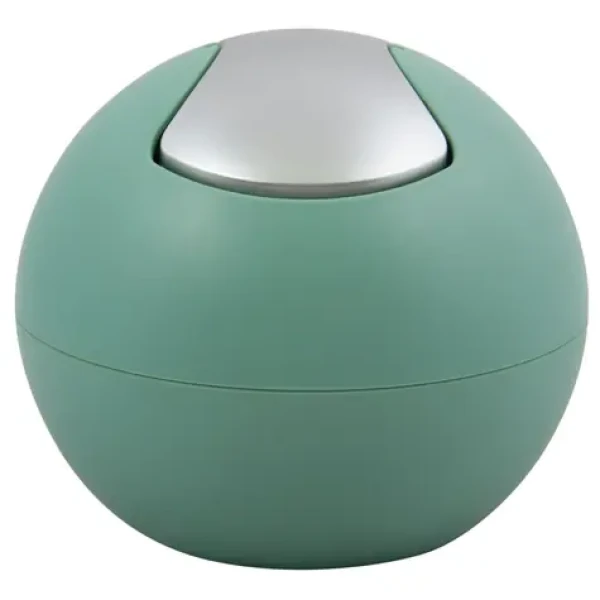 Spirella BOWL MATT mini výklopný odpadkový koš 1 L matný zelený / plast (7610583203724)