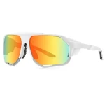 VeyRey Sportovní polarizační sluneční brýle Bralter bílá obruba oranžová skla (8596545423869)