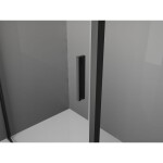 MEXEN - Exo sprchové dveře křídlové 55, transparent, černá 817-055-000-70-00