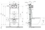 OMNIRES - SET: STRONGFRAME Rám do podomítkové instalace + MINIMAL splachovací tlačítko, lesklý chrom STFWC1M-RCR