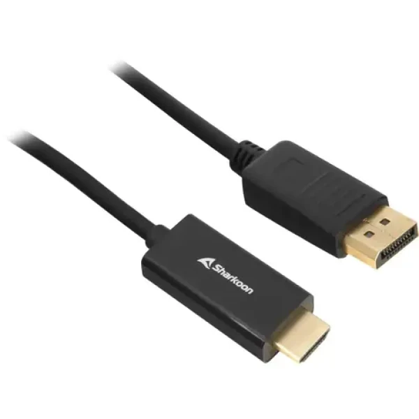 Sharkoon DisplayPort 1.2 - HDMI 4K černá / Kabel / aktivní / 4K 60Hz / 3m (4044951037681)