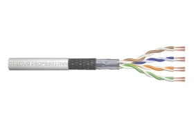 Digitus kabel drát SF/UTP šedý / Síťový kabel / CAT 5e / AWG 26/7 / 100 m / PVC (DK-1531-P-1-1)