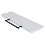 Polička nástěnná 80 cm, MDF, barva bílá, baleno v ochranné fólii