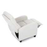 TV a relaxační křeslo, manuální polohování push back, potah manšestrová béžová látka