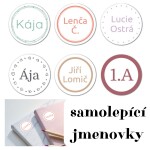 Jmenovky KRUH MINI štítky 22mm (42ks), varianty, vlastní samolepky